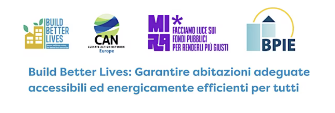 Build Better Lives: Garantire abitazioni adeguate, accessibili ed energicamente efficienti per tutti